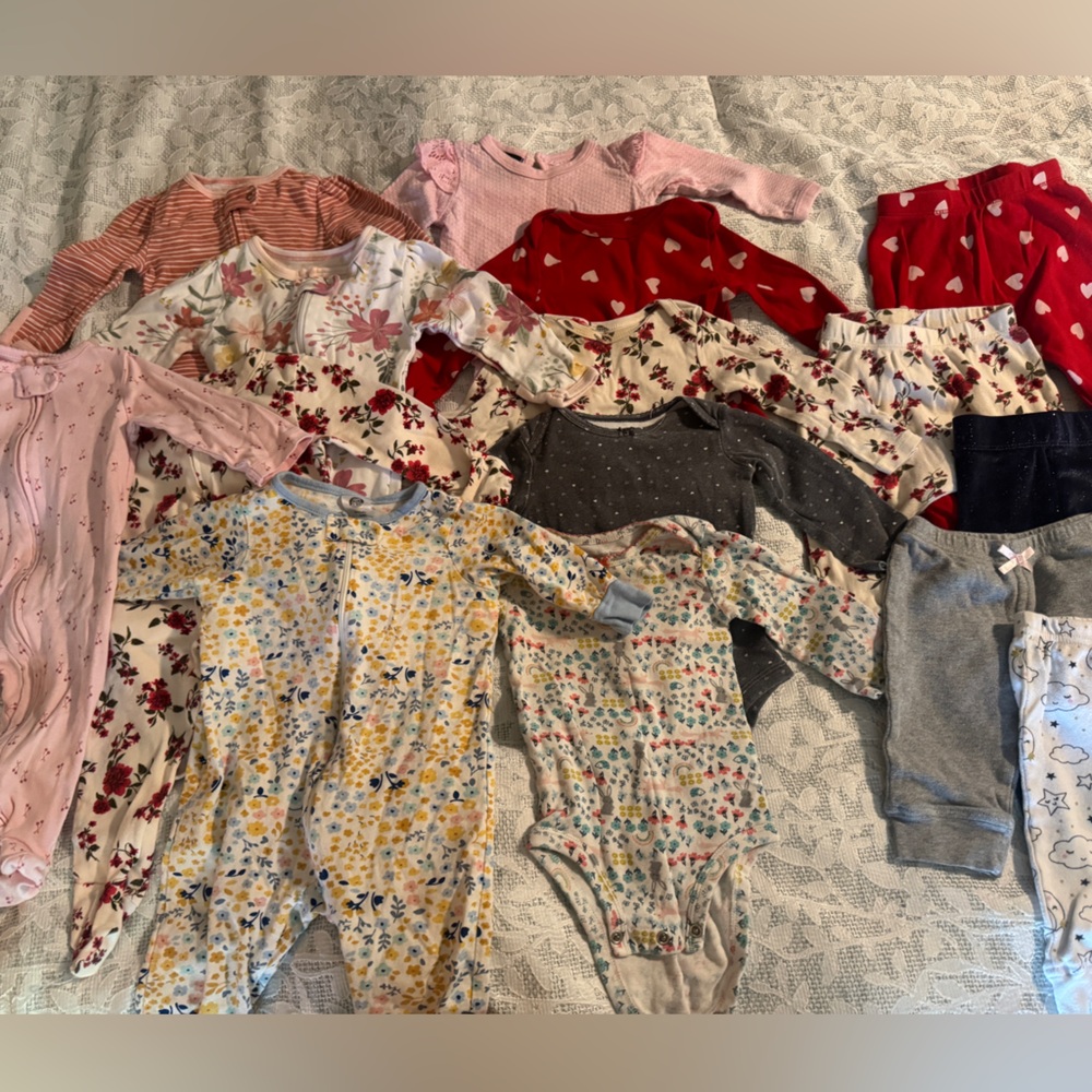 15 pieces - Baby girl clothing -  3m-6m